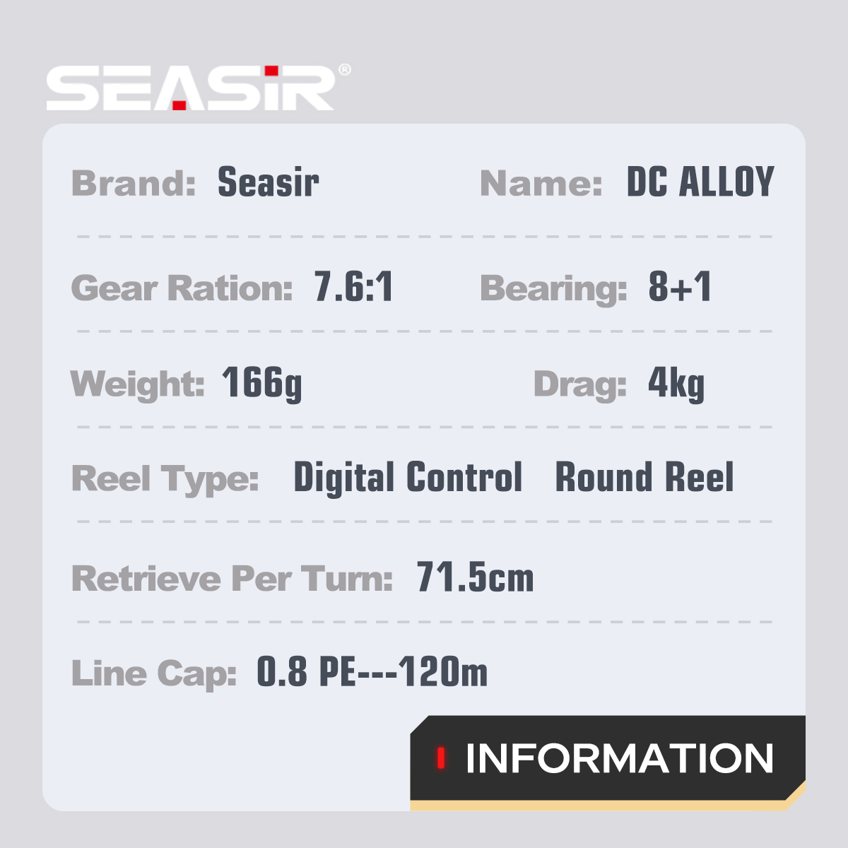 SEASIR DC Alloy ALL-metal Roun - Trolling Reel ulasan dan harga