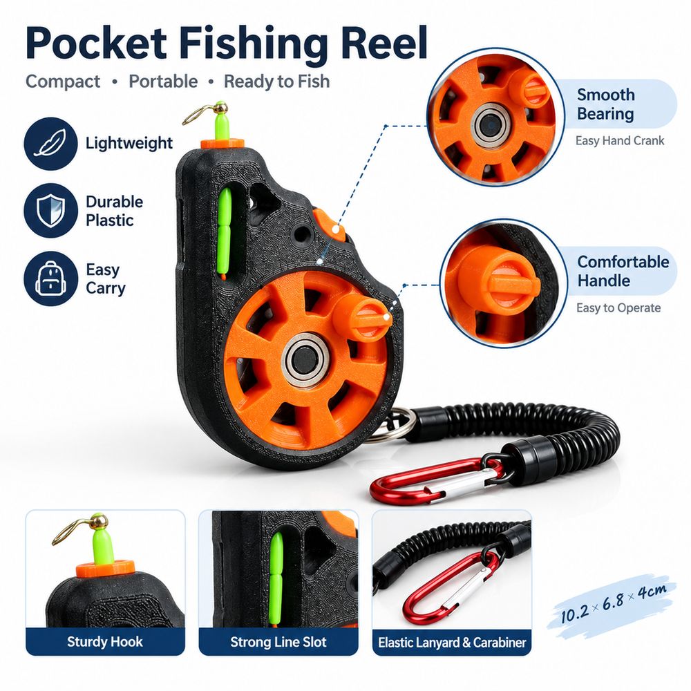 New Hand Line Reel Pocket Fish - Fly Reel ulasan dan harga